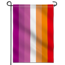 Anley Sunset Lesbian Pride Garden Flag Rainbow LGBT Les Gay Double Sided 18x12.5 - £7.00 GBP