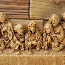 Olive Wood Hand Carved Sculpture of the Last Supper, Christmas Gift, Easter Gift - £117.99 GBP