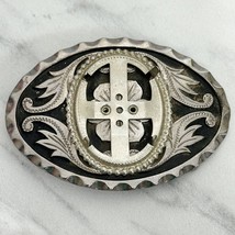 Vintage Add Your Own Stone Western Style Belt Buckle - £12.57 GBP