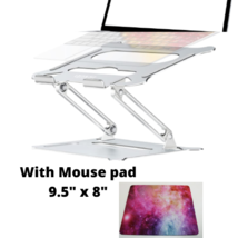 Adjustable ergonomic aluminum laptop tablet stand holder riser - £15.43 GBP