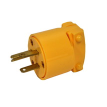 Cooper Yellow Commercial Grade 3 Wire Male Plug 4867 - £6.35 GBP