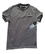 Straight Faded Men&#39;s Crewneck T-Shirt Black/White Pattern Size M NWT - £19.41 GBP