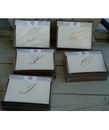Staples Monogram Note Card Set - 20 Embossed Cards + Envelopes - VARIOUS... - $13.60 CAD