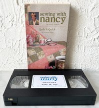 Sewing With Nancy Quilt It Quick VHS Tape 1999 Nancy Zieman 60 Minute Video - £7.43 GBP