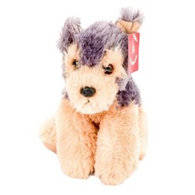 Aurora Puppy Dog Plush 7&quot; New German Shepherd Tag Brown Gray Furry Soft ... - $17.68