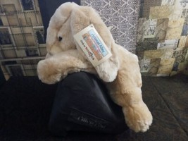 Vintage Animal Alley Toys R Us 14&quot; Weighted Tan  Bunny Rabbit Stuffed Plush NWT - £158.27 GBP