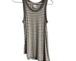 Cabi  Tank Top Size XS Side Out Asymmetrical  Striped White and Gray - $11.59