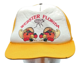 Vintage Webster Fla, Flea Market Mesh Snapback Trucker Hat Needs Cleaning - £7.68 GBP