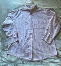 Orvis Mens Shirt XL Button Up Long Sleeve Pink With Pattern Pocket Classic - $20.29