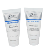 Dove Face Wash Derma Series Dry Skin Relief Fragrance Free 1.7 oz ea 2pk... - $15.06 CAD