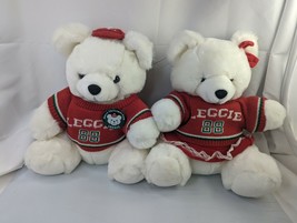 Leggie White Bear Plush Boy Girl Lot 15 Inch 1988 Knit Clothes Stuffed Animal - $39.95