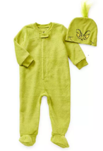 Dr Seuss Grinch Unisex Footed Pajamas Long Sleeve Crew Neck Brand New Size 12 Mo - £31.46 GBP