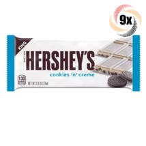 9x Bars Hershey&#39;s Cookies &#39;N&#39; Creme Flavored King Size Candy | 2.6oz - £27.01 GBP