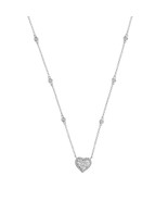 Rounds 0.64ct Natural Diamonds Pendant Necklace 18K Solid Gold G VS2 Heart - £2,366.17 GBP
