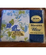 Vintage JP STEVENS UTICA VIctorian rose Full Fitted Sheet Blue Floral. NEW - £18.34 GBP