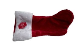 Holiday Time Plush Christmas Stocking, 18 in Red &amp;White - $10.88