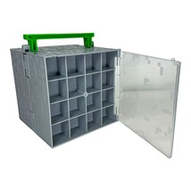 Minecraft Mini Figure Collector Case Storage Display Cube Box Gray Mattel - £15.29 GBP