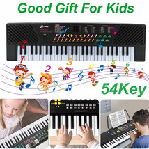 54Key Digital Music Piano Keyboard -Portable Electronic Musical Instrument W/Mic - £59.14 GBP