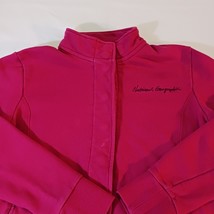 National Geographic Full Zip Pockets Women's Fuschia Cotton Sweatshirt Jacket M image 9