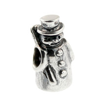 Authentic Trollbeads Sterling Silver 11327 Snowman RETIRED - £17.40 GBP