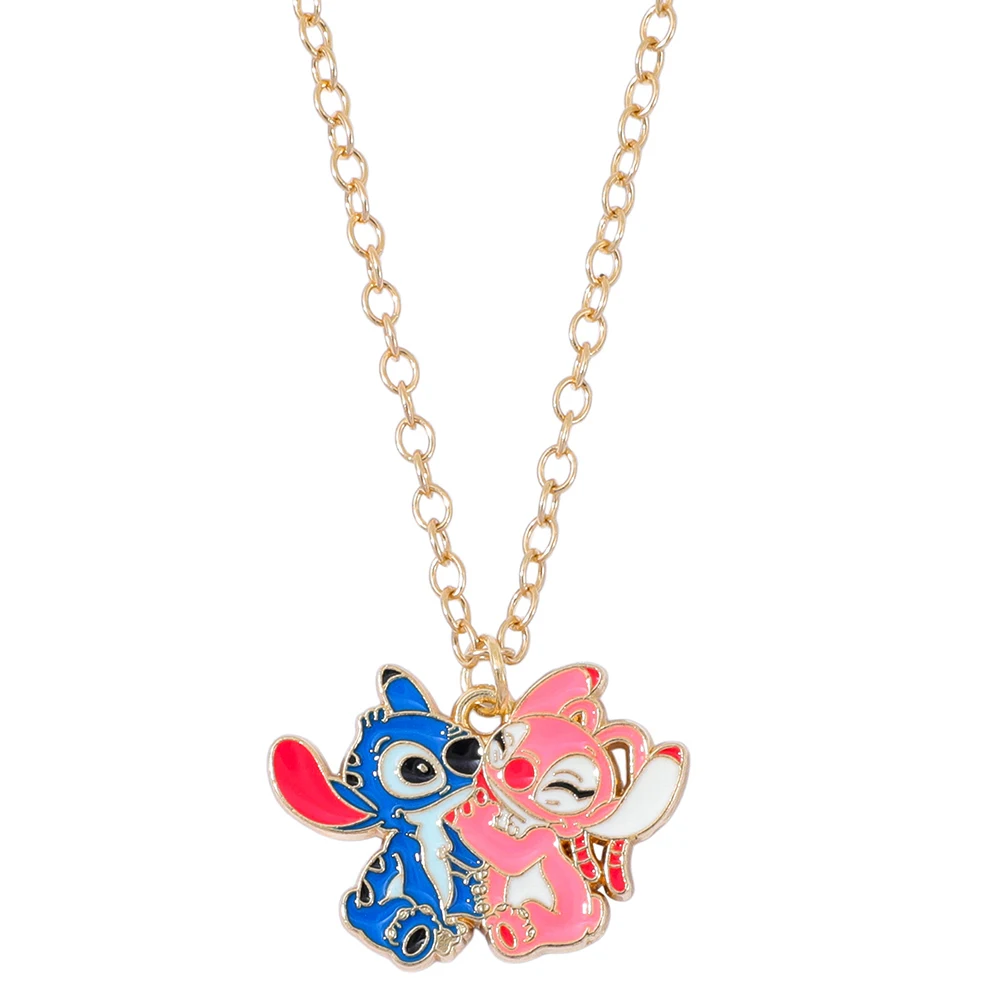 5-Piece Stitch Couple Necklace Set - Disney Lilo Stitch Matching Jewelry... - $1.54