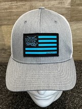 What The Fin WTF American Flag Gray/White Snapback Trucker Cap Hat - £11.86 GBP