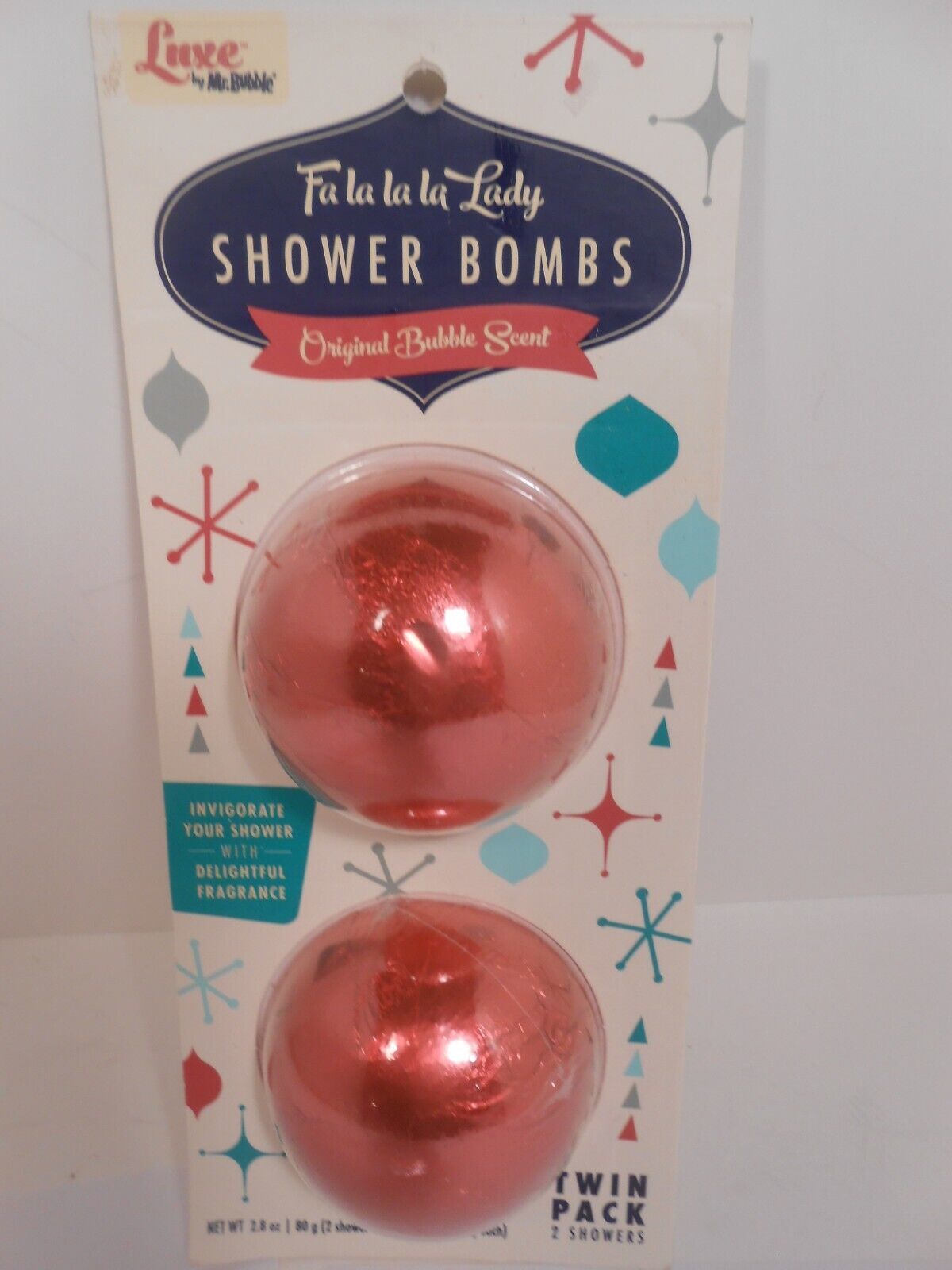 Luxe By Mr. Bubble Fa La La La Lady Original Bubble Scent Twin Pack Shower Bombs - $6.80