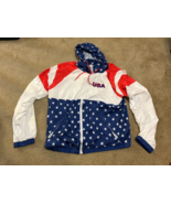 Tipsy Elves Jacket Mens XL American Flag USA Windbreaker Hooded Patriotic - £21.93 GBP