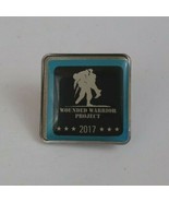 2017 Wounded Warrior Project Black &amp; White With Blue Boarder Lapel Hat Pin - $5.45