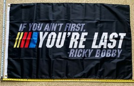 Shake N Bake Flag Nascar Racing Ain&#39;t 1st Last RB Poster Sign 3x5&#39; - $18.00