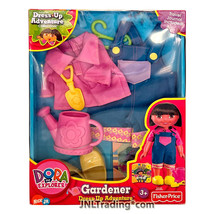 2006 Dora Dress-Up Adventure GARDENER's Outfit, Shovel, Sandals, Hanger, Journal - $29.99