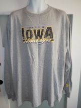 Iowa Hawkeyes Iowa City, IA Gray LS T-Shirt Size 2XL Men's - $17.80