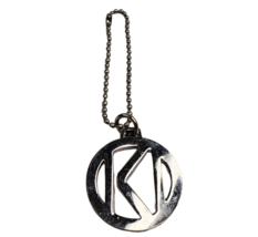 Circle Monogram Letter &quot;K&quot; Key Ring Pendant - £7.09 GBP