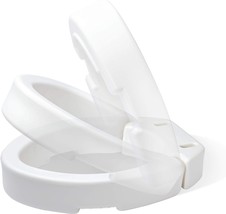 Carex Elongated Hinged Toilet Seat Riser, 300 Pound Weight Capacity, Raised - £35.74 GBP