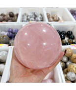 Natural Rose Quartz Crystal Ball Ornament Crystal Promotes Love And Marr... - $633.67 MXN+