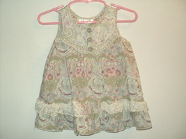 NEW Gymboree Baby Sara Dress 18 Mos Sleeveless Floral Pink, Olive Green, Cream - $23.68