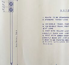 1966 Railroad Bangor Aroostook Reflector Post Blueprint K22 Trains DWDD12 - €35,01 EUR