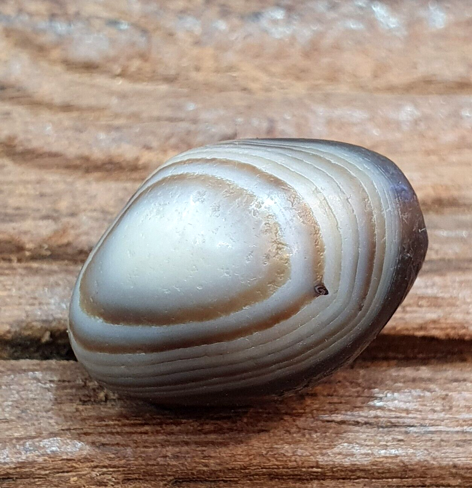Perle d&#39;agate œil de taureau Suleimani style ancien, rare perle d&#39;agate ... - $74.03