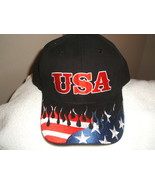 Biker&#39;s Black cap - with USA and Stars/Stripes on a new ball cap - $27.35 CAD