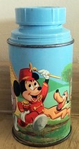 Vintage 1960’s Walt Disney Mickey Mouse Club Thermos by Aladdin Half Pin... - £26.18 GBP