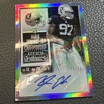 2015 Panini Contenders Championship Ticket /99 Mario Edwards Jr Rookie Auto RC - £23.97 GBP