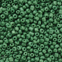 1 pound Lot Glass Seed Beads Opaque Colors Round, Pale Green 4mm  SB110 - $12.34