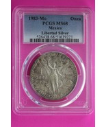 Toned 1983 MS 68 Libertad Mexico 1 OZ Silver Coin PCGS Certified Authent... - $273.52 CAD