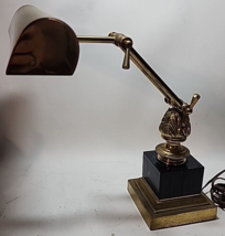 House of Troy 19th Century Marble and Brass Adjustable Height Desk Lamp - £119.27 GBP