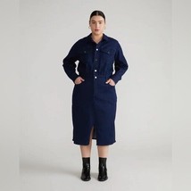 Universal Standard Dakota Denim Midi Dress in Dark Indigo Size XS (10-12) - £59.27 GBP