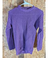 Concrete Mix Small Ramie/Cotton Blend Purple Sweater - $401.77 MXN