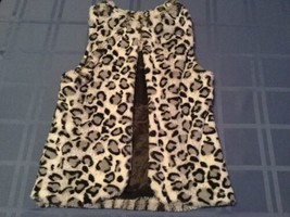Size Small Beautees vest gray black white animal print Girls New - £11.02 GBP