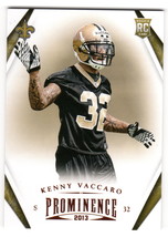 2013 Panini Prominence #152 Kenny Vaccaro Rookie New Orleans Saints - $2.95
