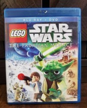 LEGO Star Wars: The Padawan Menace - 2 Disc Blu-Ray/DVD Set like new family fun - £2.65 GBP