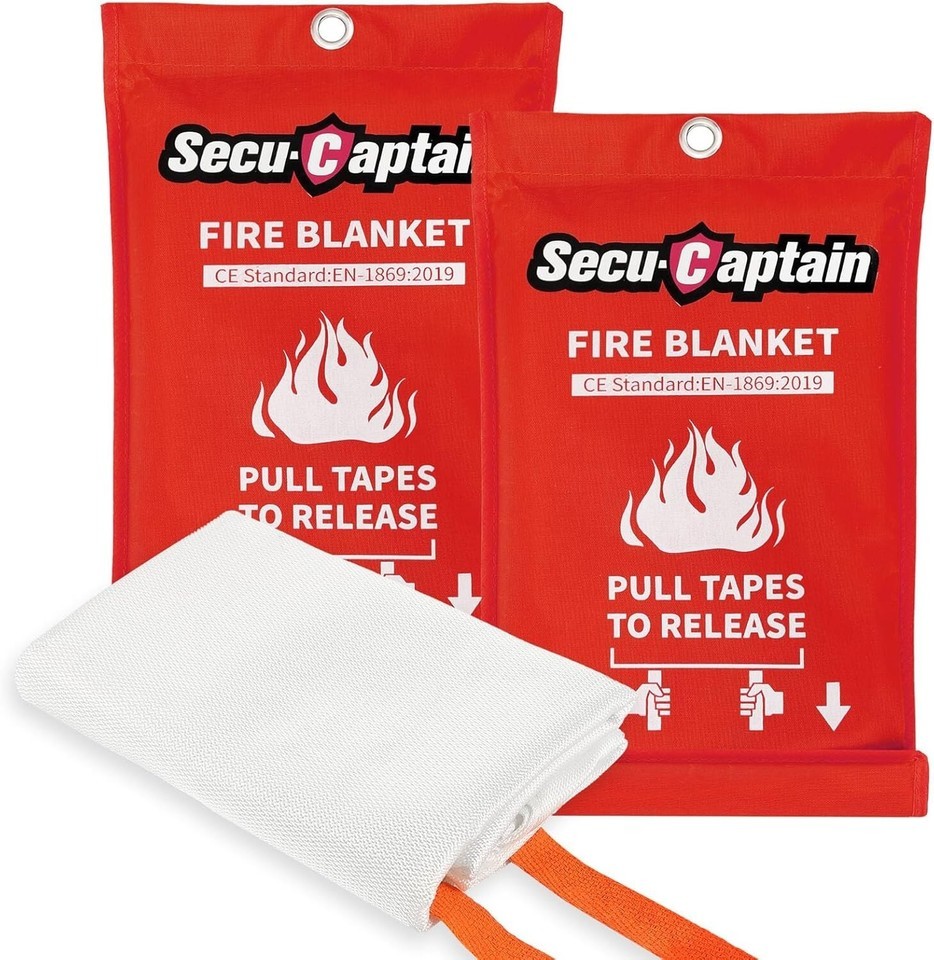 Premium Fire Safety Blankets - 8 Pack of 40"x40" Flame Resistant Fiberglass Item image 3